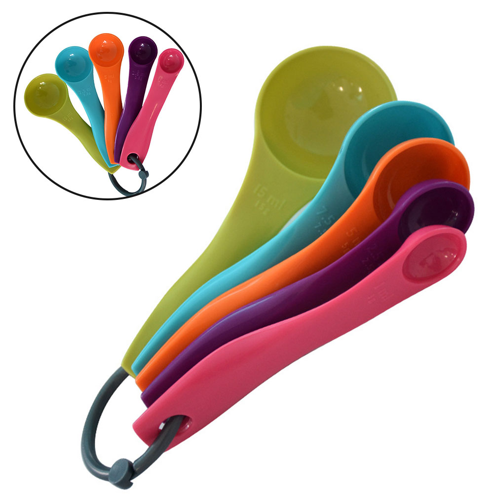 Kitchen Baking Utensils - 5 قطع ملونة ملعقة زيت الملح