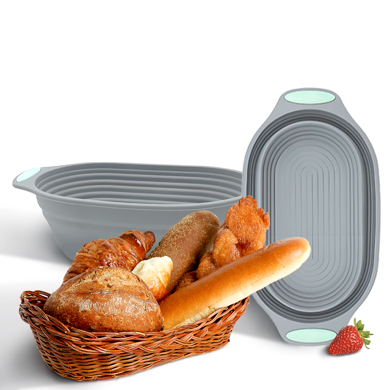 Kitchen And Baking Tools - سلة تخمير الخبز السيليكونية القابلة للطي