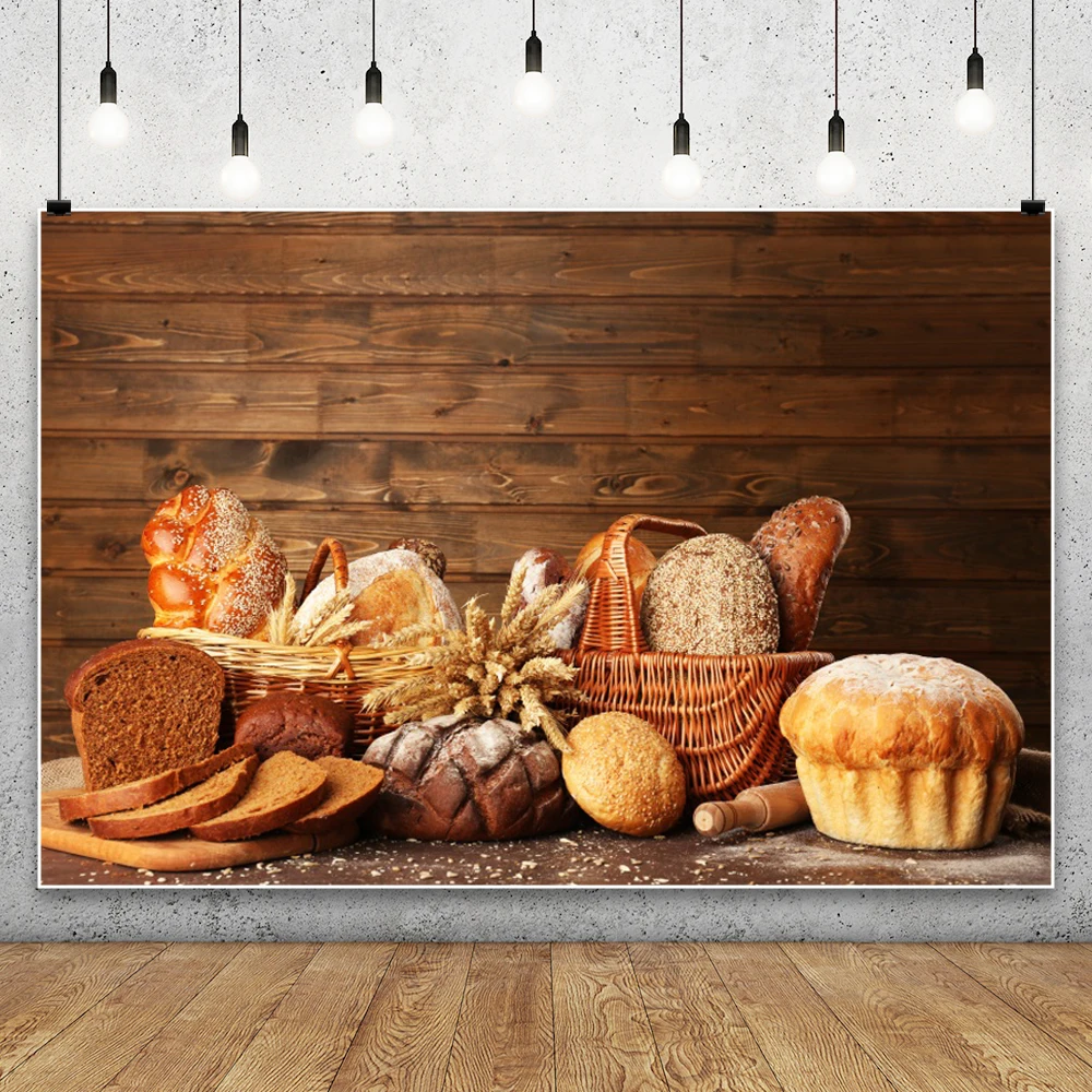 Kitchen Baking Background - ألواح خشبية خلفية الخبز الخبز الغذاء