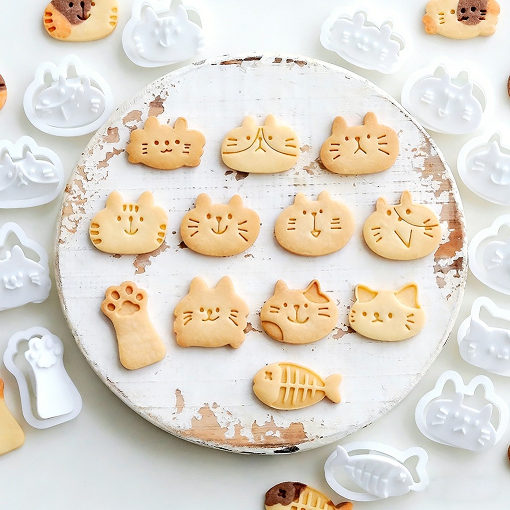 Kitchen Baking Supplies - قوالب تقطيع الكوكيز على شكل قطط