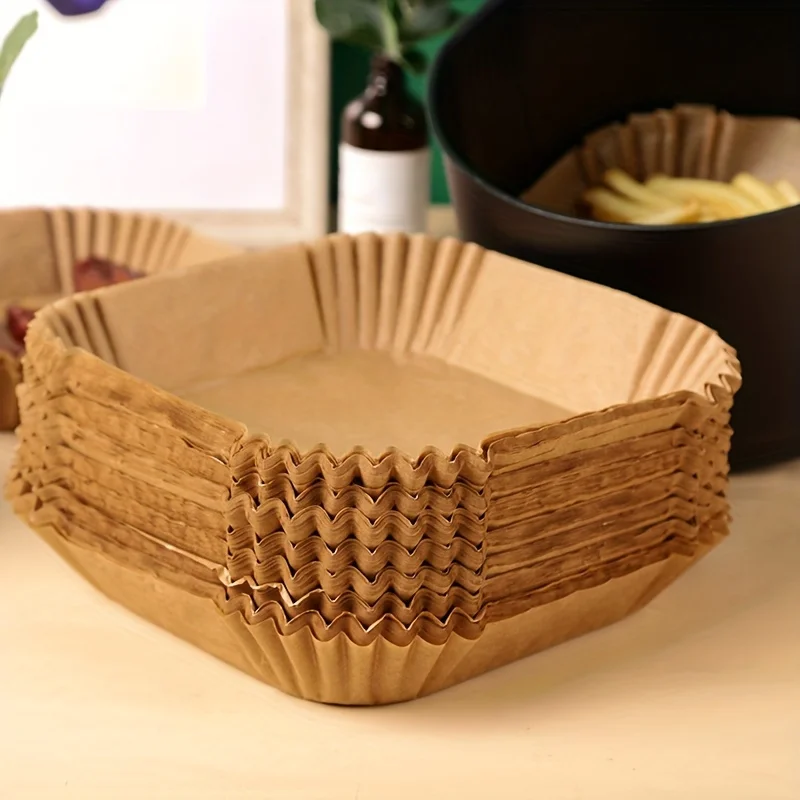 Kitchen Baking Paper - 30/50 حزمة مقلاة الهواء ورقة مربع