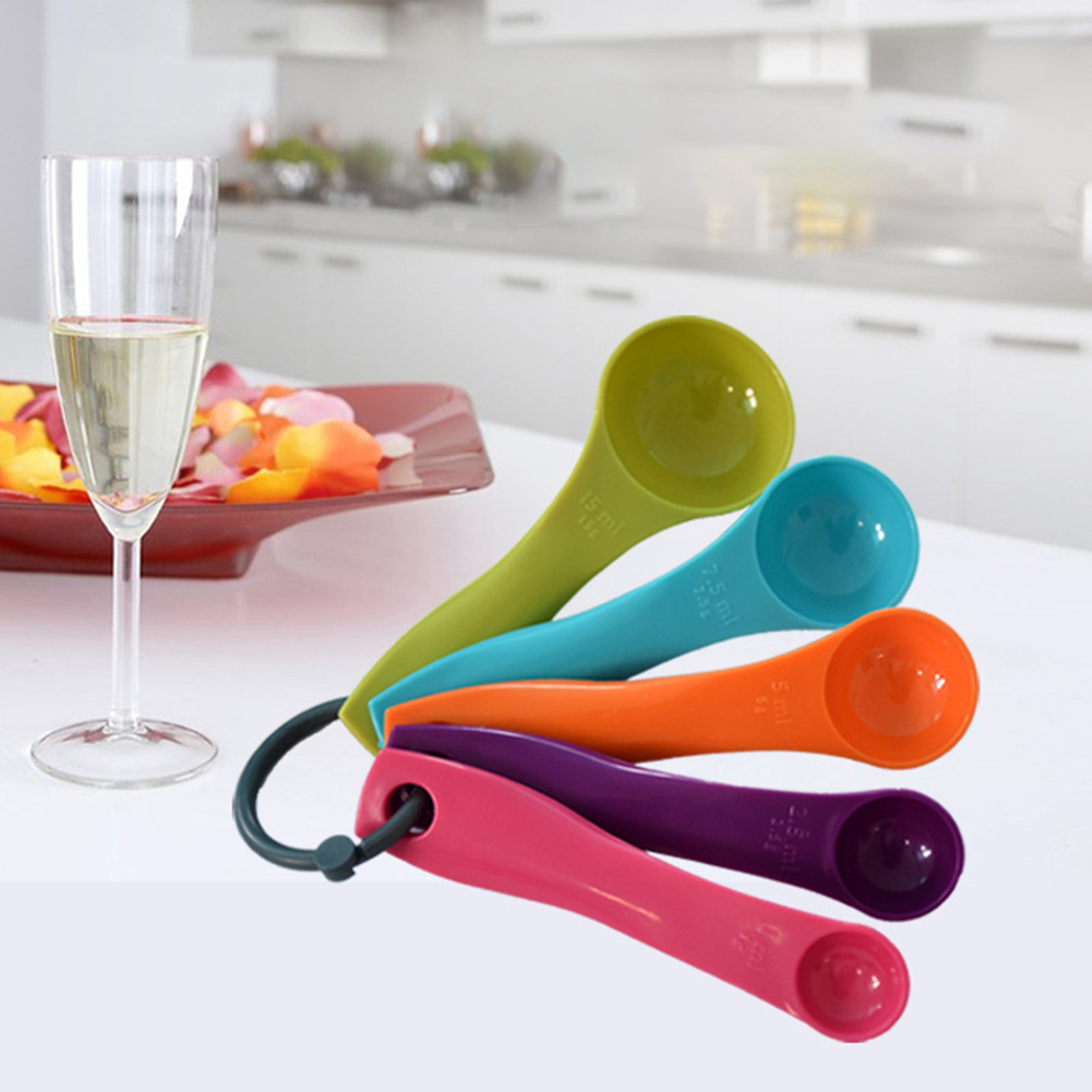 5 قطع ملونة ملعقة زيت الملح جم - مراجعة Kitchen Baking Utensils وسعره