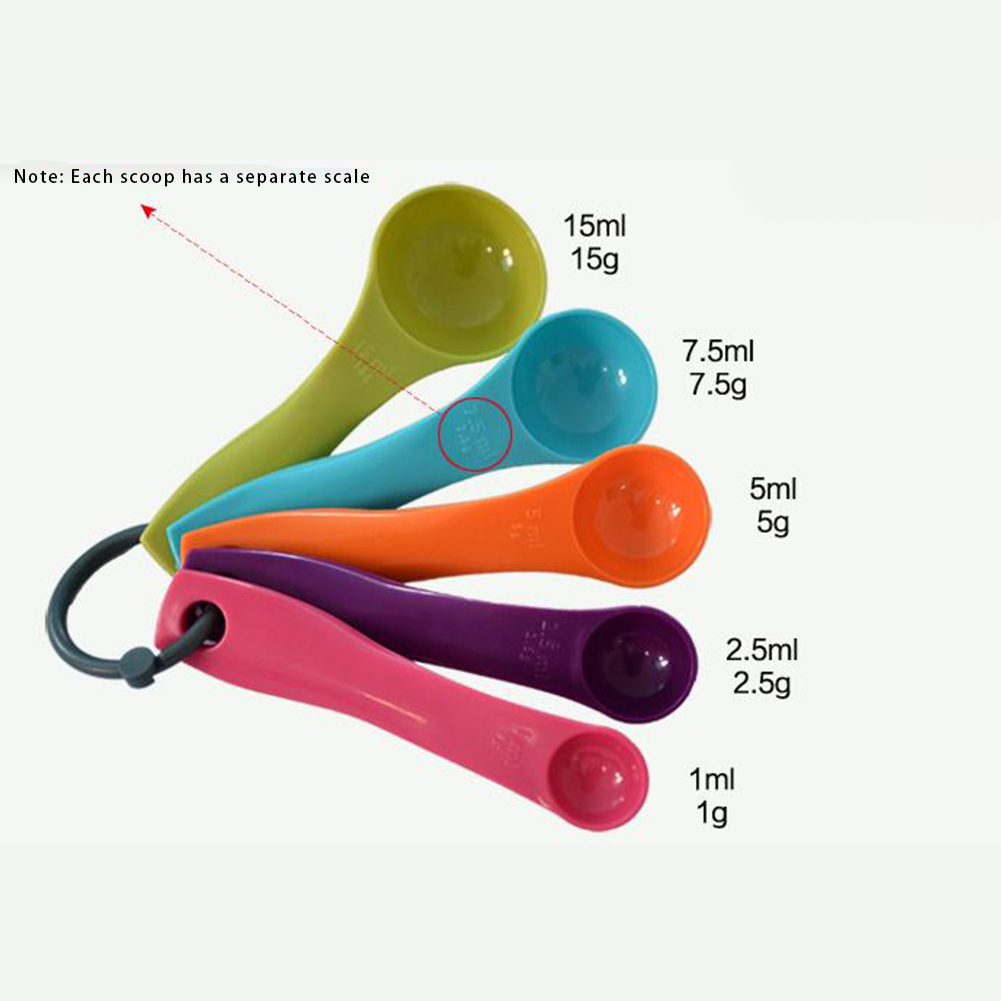 5 قطع ملونة ملعقة زيت الملح جم - مراجعة Kitchen Baking Utensils وسعره