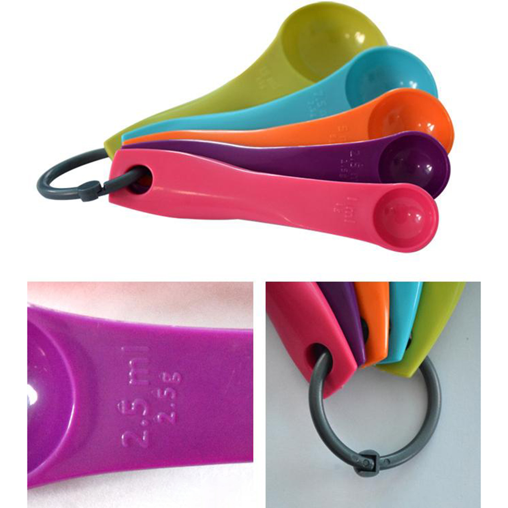 5 قطع ملونة ملعقة زيت الملح جم - مراجعة Kitchen Baking Utensils وسعره
