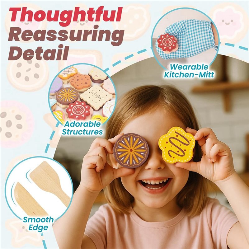 WOWFU-مجموعة ألعاب طعام خشبية  - مراجعة Baking Kitchen For Kids وسعره