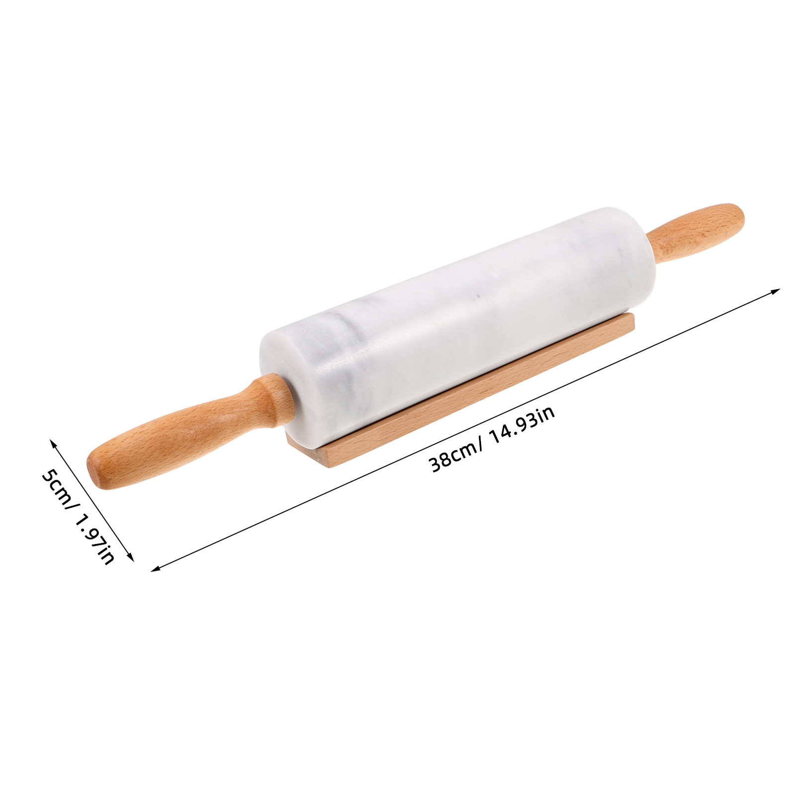 3 قطع من عصا تدوير العجين الرخ - مراجعة Rolling Pin Marble وسعره