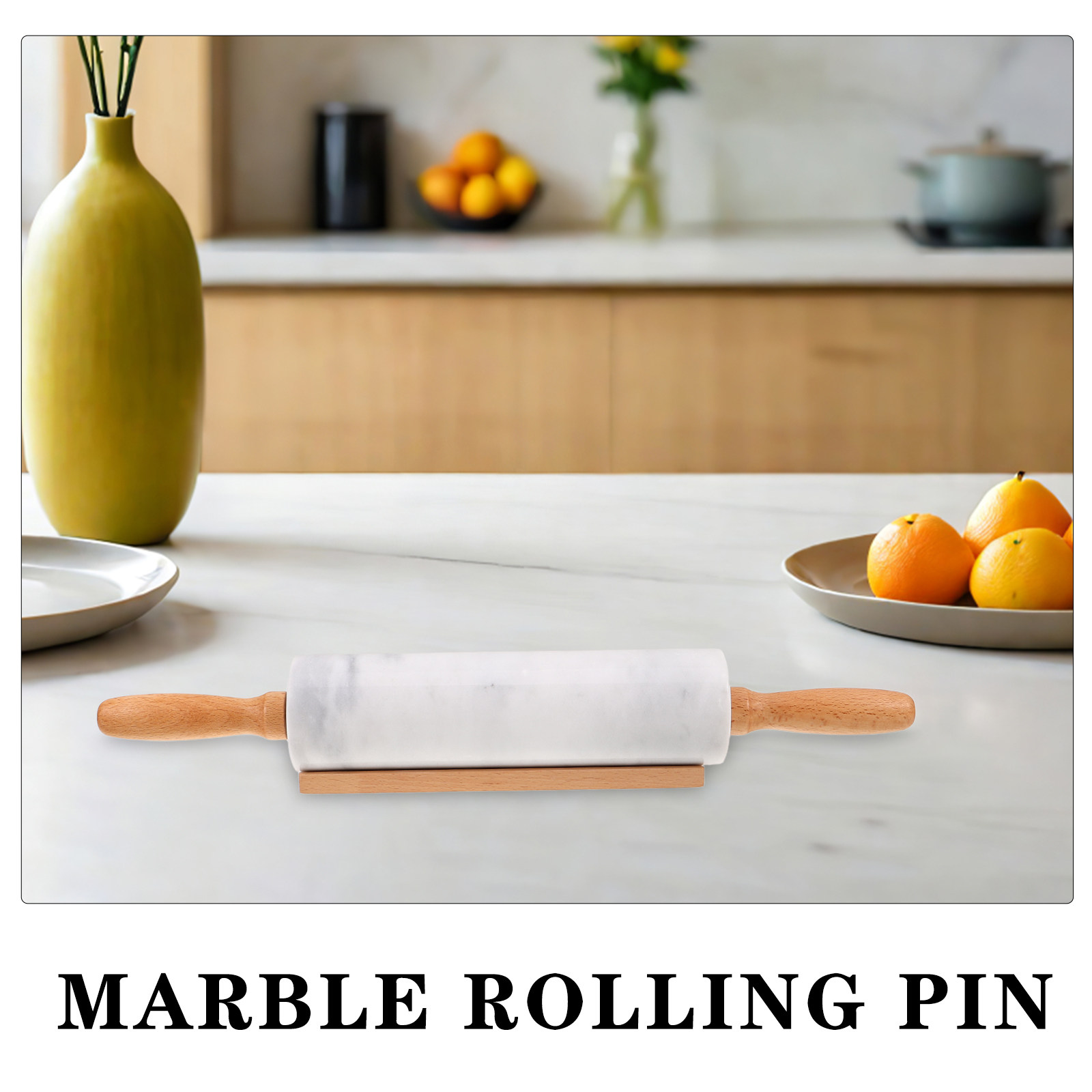 3 قطع من عصا تدوير العجين الرخ - مراجعة Rolling Pin Marble وسعره