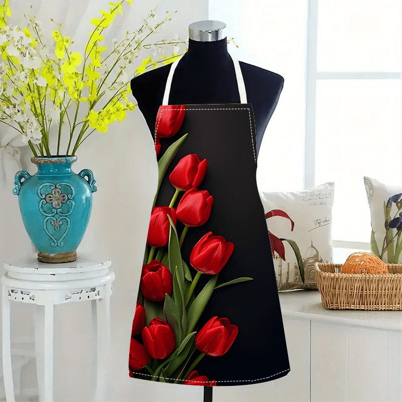 1 قطعة مريلة من الكتان بتصميم  - مراجعة Kitchen Baking Background وسعره