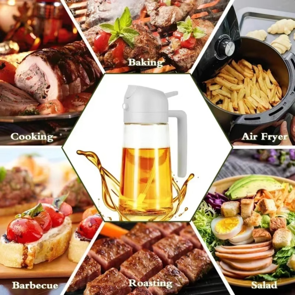 زجاجة رش زيت بلاستيكية 2 في 1  - مراجعة Kitchen And Baking Tools وسعره