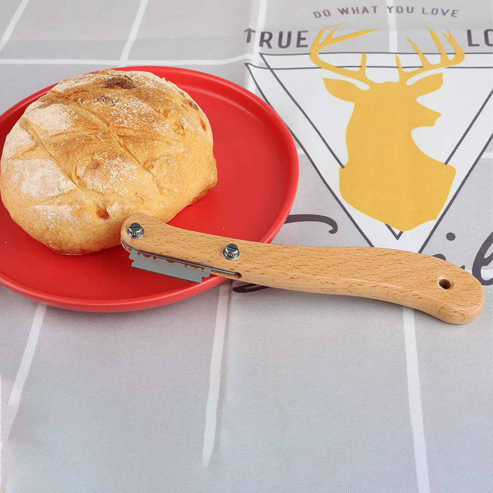الخبز الخبازين عرجاء مقبض خشبي - مراجعة Bread Lame Scoring وسعره