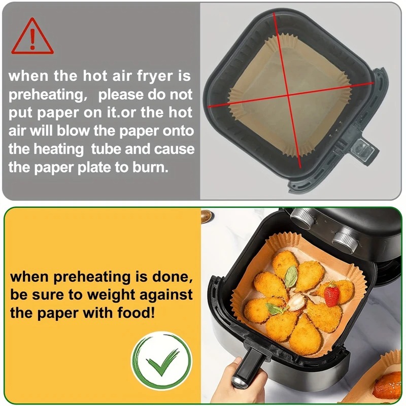 بطانات ورقية للمقلاة الهوائية، - مراجعة Kitchen Baking Paper وسعره