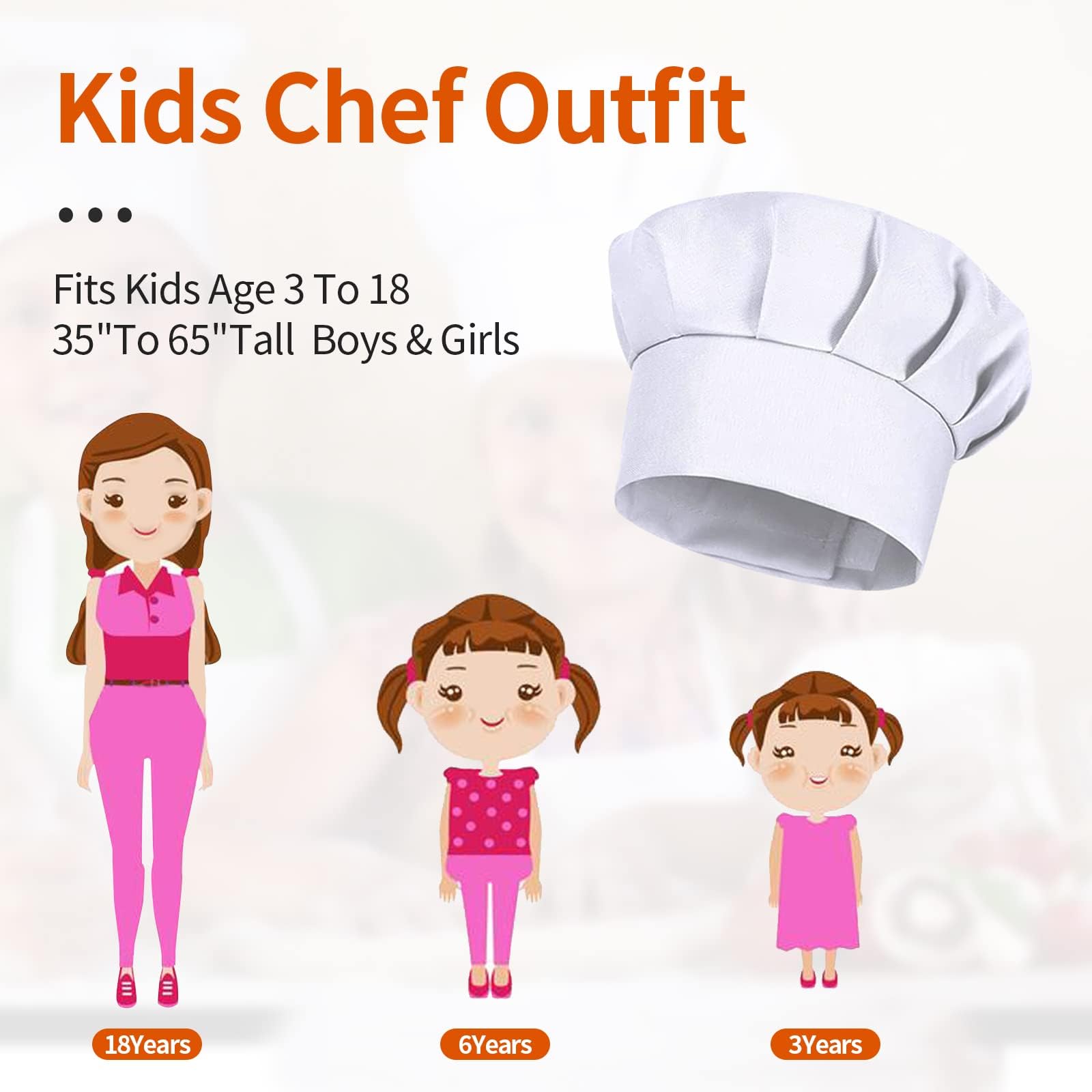 4 قطع قبعات طهاة بيضاء للأطفال - مراجعة Baking Kitchen For Kids وسعره